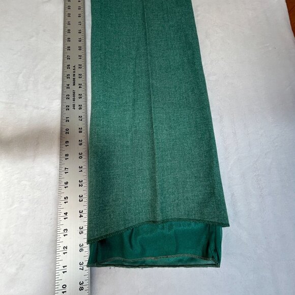 Vintage Courrèges Paris Womens Green Wool Blend High Waist Trousers Pants Size C - Picture 9 of 9